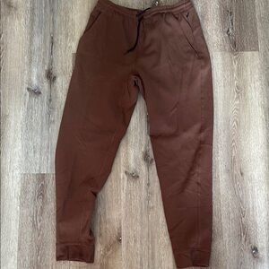 Old Navy Brown Joggers with Elastic Waistband and Cuffed Ankles